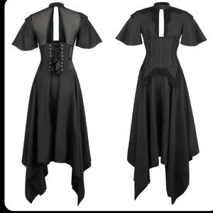 Corset Story Lace Detail Goth Dress